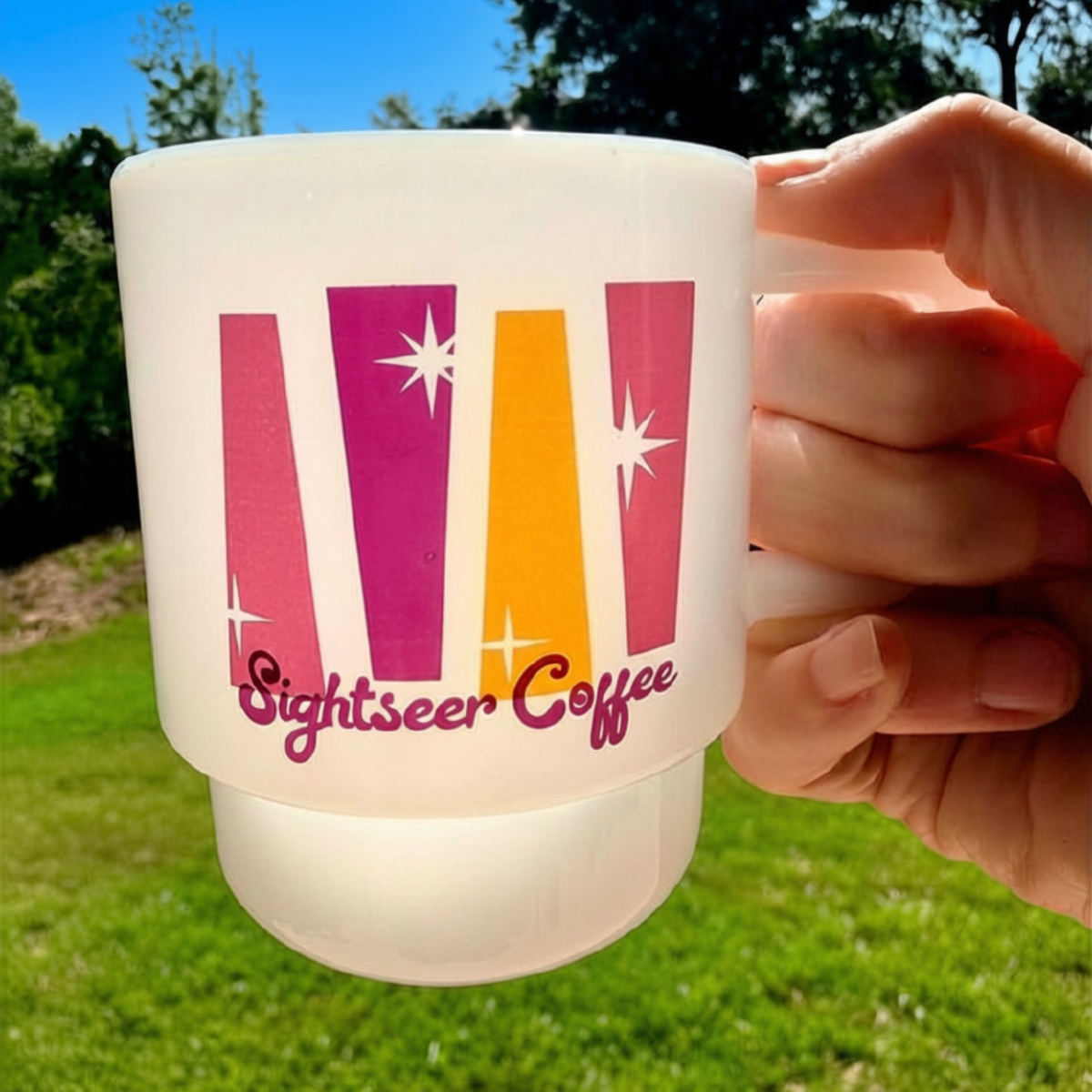 Mod Milk Glass Mug