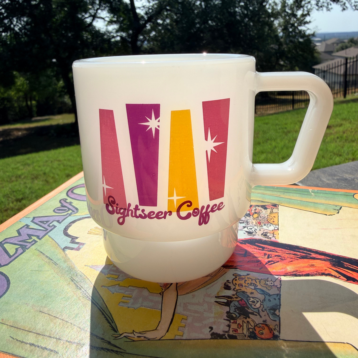 Mod Milk Glass Mug