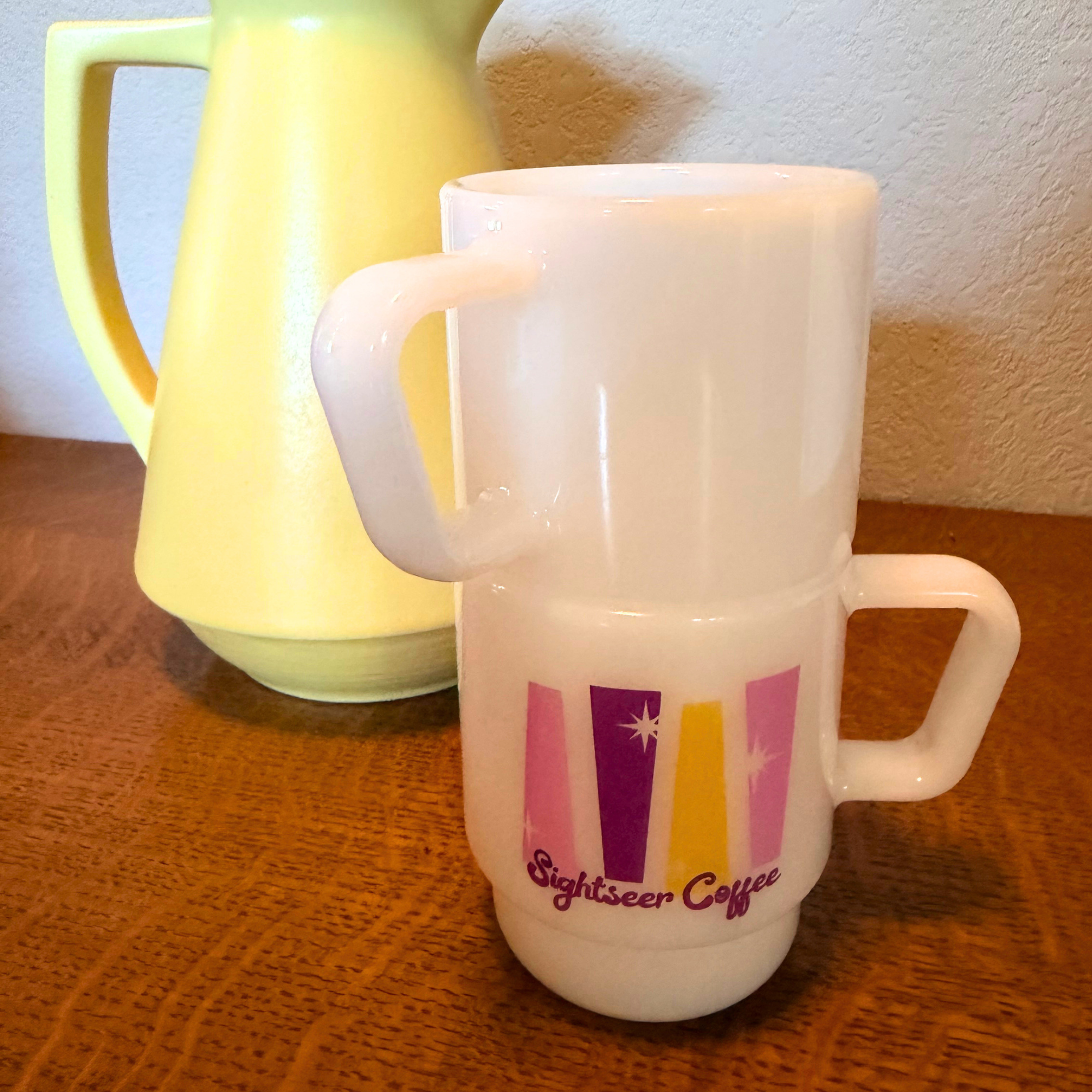 Mod Milk Glass Mug